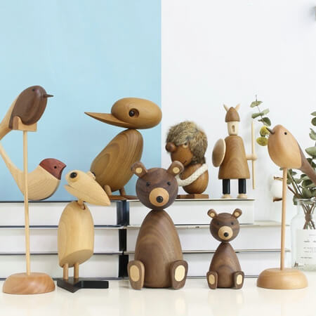 Những chú gấu làm từ gỗ ngộ nghĩnh đáng yêu